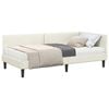 vidaXL Eckbettgestell mit Matratze Sonstiges 2 stk. Creme Samt