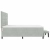 vidaXL Boxspringbett mit Matratze Hellgrau 200 x 200 cm Samt