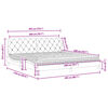 vidaXL Bett mit Matratze Rosa 200x200 cm Samt