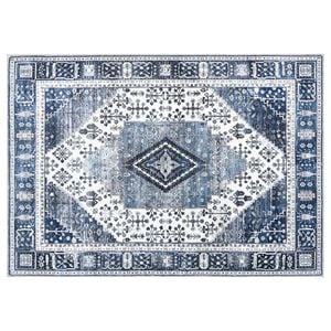 vidaXL Teppich ORIZ Dunkelblau 140 x 200 cm 100% Polyester