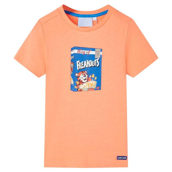 Kinder-Kurzarmshirt Neonorange 92