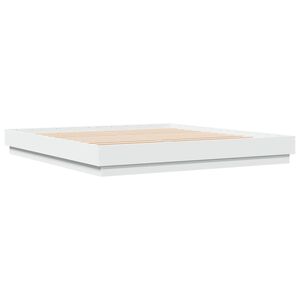vidaXL Bettgestell Wei&szlig; 200x200 cm Holzwerkstoff