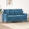 vidaXL 2-Sitzer-Sofa Blau 120 cm Samt