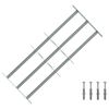 vidaXL Fenstergitter 700-1050 mm Galvanisiertes Stahl Silber