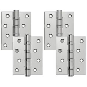 vidaXL Scharnier 4 stk. 100 x 78 x 13 mm Silber Stahl