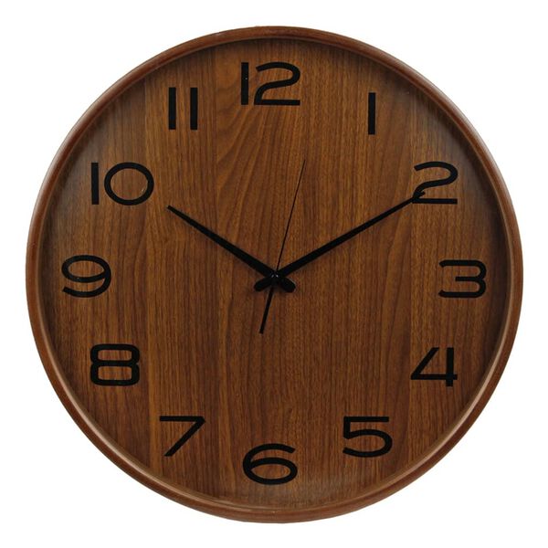 Gifts Amsterdam Wanduhr Alba Holz Braun 53x5,3 cm