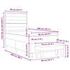 vidaXL Boxspringbett mit Matratze mit Kopfteil Taupe 90 x 200 cm Stoff