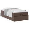 vidaXL Ottoman-Bett mit Matratze Braun 100x200 cm Kunstleder