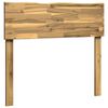 vidaXL Kopfteil mit Live Edge ROSTOCK Wei&szlig; 75 cm Massivholz Akazie