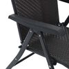 vidaXL Gartenstühle 4 Stk. Klappbar Schwarz Kaffeebraun Poly Rattan