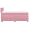 vidaXL Boxspringbett mit Matratze Rosa 90x200 cm Samt