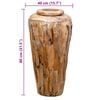 vidaXL Deko-Vase 40 x 80 cm Massivholz Teak