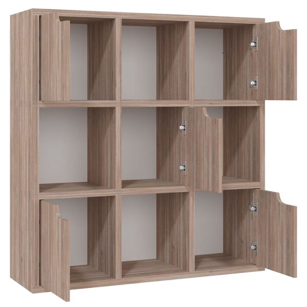 vidaXL B&uuml;cherregal Grau Sonoma-Eiche 88,5x27,5x88 cm Holzwerkstoff