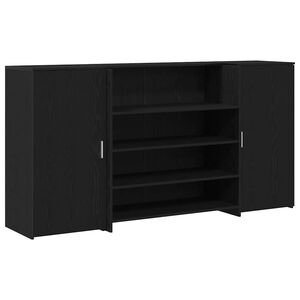 vidaXL Empfangstresen Schwarze Eiche 200 x 50 x 103,5 cm Holzwerkstoff