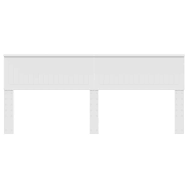 vidaXL Kopfteil Gl&auml;nzend Wei&szlig; 200 cm Holzwerkstoff