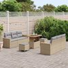 vidaXL Garten-Sofa-Set 9 pcs Beige Poly-Rattan