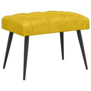vidaXL Bank mit Knopfheftung Gelb 60 x 40 x 45 cm Samt