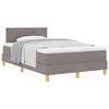 vidaXL Boxspringbett mit Kissen mit Kopfteil Taupe 120 x 200 cm Stoff