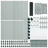 vidaXL Zaunpfosten Gr&uuml;n 100 x 0,4 m (16 x 16 mm Maschen) Stahl und PVC