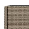 vidaXL Hochbeete mit Ablage 2 Stk. Grau 70x28x70 cm Poly Rattan