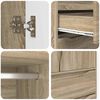 vidaXL Badezimmerschrank Sonoma-Eiche 79,5 x 49 x 156 cm Holzwerkstoff