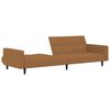 vidaXL Schlafsofa 2-Sitzer mit Hocker Taupe Mikrofasergewebe