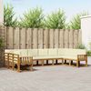 vidaXL Outdoor-Sofagarnitur mit Kissen 10 pcs Natur und Creme