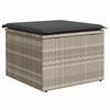 vidaXL 6-tlg. Garten-Sofagarnitur mit Kissen Hellgrau Poly Rattan