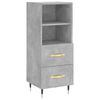 vidaXL Highboard Betongrau 34,5x34x180 cm Holzwerkstoff