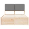 vidaXL Bettgestell mit gepolstertem Kopfteil Hellgrau 120 x 200 cm