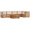 vidaXL Outdoor-Sofagarnitur 6 stk. Natur