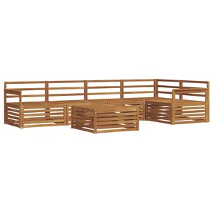 vidaXL Outdoor-Sofagarnitur 6 stk. 5-Sitzer Natur Massivholz Akazie