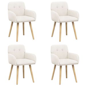 vidaXL Esszimmerst&uuml;hle 4 stk. Boucl&eacute; Creme 59 x 57 x 85 cm