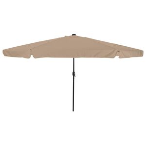 vidaXL Gartenparasol Taupe und Schwarz 395 x 395 x 245 cm