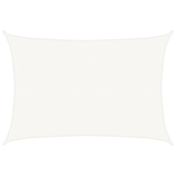 vidaXL Sonnensegel HDPE Rechteckig 4 x 6 m Wei&szlig;