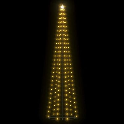 vidaXL Weihnachtskegelbaum 136 Warmweiße LEDs Dekoration 70x240 cm