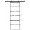 vidaXL Schiebet&uuml;r mit Beschlag 76x205 cm ESG-Glas & Aluminium
