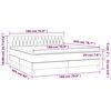 vidaXL Boxspringbett mit Matratze Hellgrau 180x200 cm Stoff
