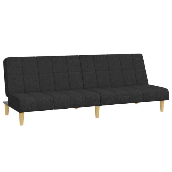 vidaXL Schlafsofa 2-Sitzer Schwarz Stoff