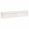 vidaXL Pflanzk&uuml;bel Wei&szlig; 150x31x31 cm Massivholz Kiefer