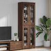 vidaXL Highboard mit Regal FLORIN Braun Eichen-Optik 60 x 35 x 182 cm