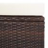 vidaXL 2-tlg. Garten-Lounge-Set mit Kissen Poly Rattan Braun