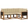 vidaXL Outdoor-Sofagarnitur 4 stk. Natur und Beige