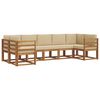 vidaXL Outdoor-Sofagarnitur mit Kissen 7 pcs Natur und Beige