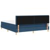 vidaXL Boxspringbett mit Kissen mit Kopfteil Blau 180 x 200 cm Stoff