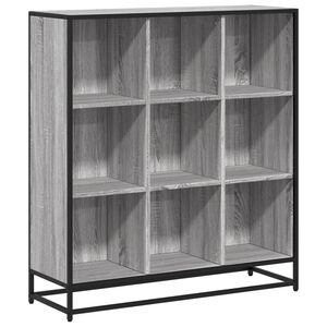vidaXL B&uuml;cherregal Grau Sonoma 97,5x33x107,5 Holzwerkstoff und Metall