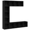 vidaXL B&uuml;cherregal 12 Ebenen 3 pcs 36 x 30 x 143 cm Holzwerkstoff