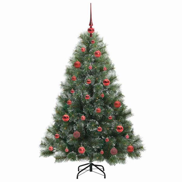 vidaXL K&uuml;nstlicher Weihnachtsbaum mit 150 LEDs Gr&uuml;n 150 cm PE und PVC