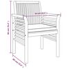 vidaXL 5-tlg. Garten-Essgruppe mit Kissen Massivholz Akazie