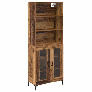 vidaXL Highboard Altholz 69,5 x 34 x 180 cm Holzwerkstoff